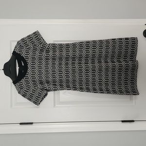 Banana Republic black and white mini dress